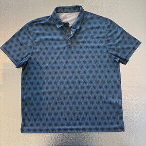 Etonic Golf Polo Shirt XL Mens 100% Polyester Lite Weight Beautiful‎ Design Blue